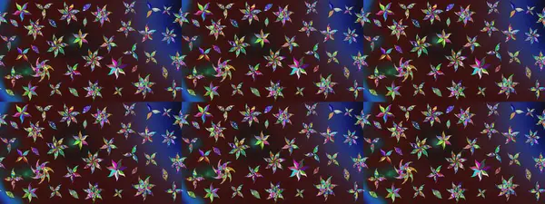 Çiçekli karalama şeklinde Raster çiçek deseni. Yumuşak, bahar çiçekli arka plan. Kahverengi renkte çiçekler.