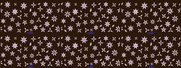 Kahverengi kıvırcık çiçekler kahverengi renklerde şekillenir. Klasik çiçek tasarımı elementleri. Raster illüstrasyonu.