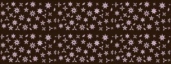 Kahverengi renklerde. Raster deseni. Soyut çiçek çizim kalıbı arka planı. Raster illüstrasyonu. Küçük çiçekte sevimli çiçek deseni var..