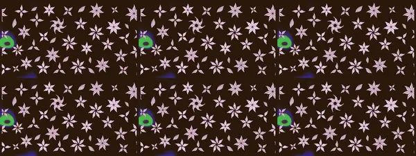 Bahar mevsimi. Kahverengi renkli çiçekler. Raster güzel bir çiçek deseni çizmiş. Tatil havası. Nazik romantik baskı.