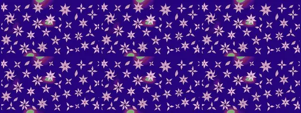 Retro tekstil tasarım koleksiyonu. 1950-1960 motifleri. Mavi maviye. El çizimi çiçek unsurları olan soyut çizim raster deseni. Çiçekli ipek eşarp..