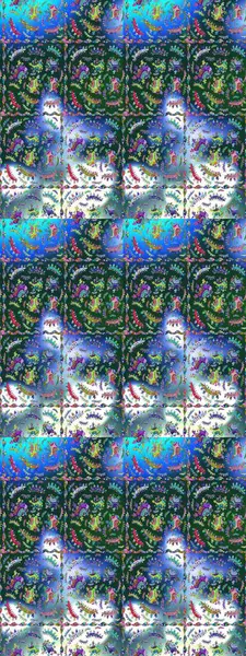 Küçük çiçekli şirin bir desen. Çiçek ve yapraklı çiçek deseni. Raster illüstrasyonu.