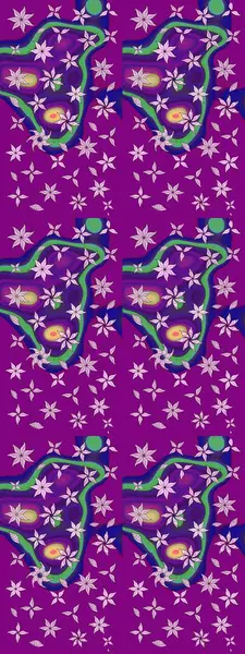 Mor renkli çiçekler. Düz Çiçek Elementleri Tasarımı. Renkli Bahar Teması eskiz kalıbı. Sevimli çiçek raster deseni.