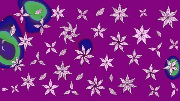 Küçük çiçekteki sevimli çiçek deseni. Mor renkte çiçekler.