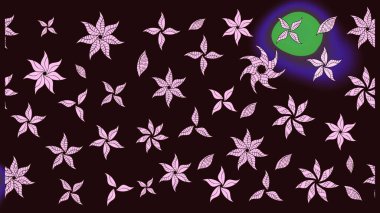 Şatafatlı bahar bahçesi dokusu. Raster illüstrasyonu. Kahverengi renkli çiçekler. Kahverengi renkte çiçek eskizi. Çiçek deseni.