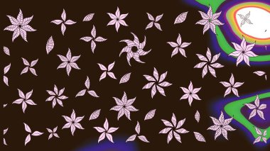 Raster illüstrasyonu. Küçük çiçekteki sevimli çiçek deseni. Çizim.