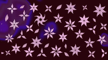 Egzotik çiçekler, kahverengi renklerde botanik, parlak, klasik bir doğa. Klasik tropikal doğal elementlerin suluboya seti. Raster illüstrasyonu.