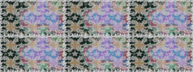 Vadinin gri renkli çiçekleri. Raster dikişsiz çiçek deseni.