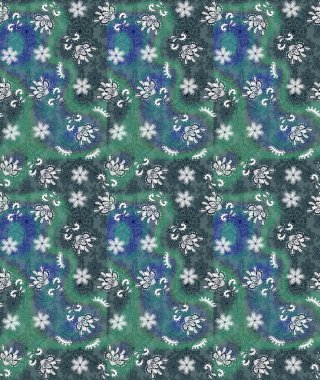 Düz Çiçek Elementleri Tasarım Raster illüstrasyonu. Mavi renkli çiçekler. Renkli Bahar temalı eskiz modeli. Çiçekli çiçek deseni, suluboya..