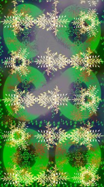 Raster illüstrasyonu. Renklere göre dizayn. Raster kış deseni. Çiçek Elementleri ile soyut arkaplan.