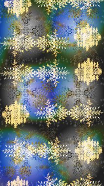 Renkli elementlerle Raster ilginç desen.