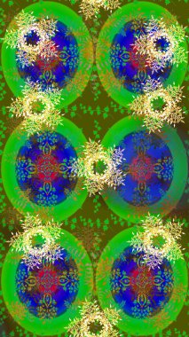 Raster Noel soyut renkli arka plan ve tatlı kar tanesi. Noel Kar Taneleri Arkaplanı. Şirin desen. Kar taneleri deseni. Raster illüstrasyonu.