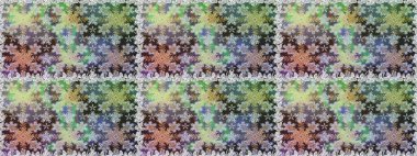 Noel, kar tanesi, yeni yıl 2019. Gri renklerde, altın elementlerle kusursuz klasik desen.