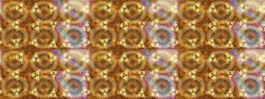 Güzel bir kış süsü. Renkli kar taneleri Raster çizimi. Raster kahverengi, bej ve sarı kar tanelerinden izole edilmiş..