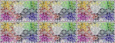 Çiçekli karalama şeklinde Raster çiçek deseni. Gri renkli çiçekler. Yumuşak, yaz çiçekli arka plan.