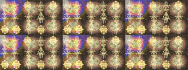 Kar tanelerinin soyut arkaplanı olan şirin bir Noel arkaplanı. Kahverengi, bej ve nötr kar taneleri. Renkler. Raster illüstrasyonu. Noel ve Yeni Yıl moda baskıları için tatil tasarımı.