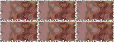 Vadinin çiçekleri kahverengi renklerde. Raster dikişsiz çiçek deseni.