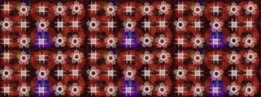 Raster illüstrasyonu. Noel stili. Kahverengi, kırmızı ve nötr renklerde kar taneleri.