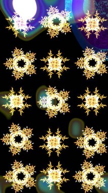 Noel şenliği geçmişi. Karla süslenmiş Noel kar taneleri. Raster illüstrasyonu.