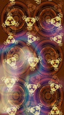 Arkaplanda soyut kar taneleri olan düz tasarım. Kar tanesi süsleme deseni. Kar taneleri deseni. Raster illüstrasyonu. Kar taneleri arkaplanı.