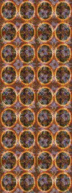 Kar Tanesi Mozaik ikonu. Düz dizayn. Grafiksel element dekorasyonu. Kahverengi, turuncu ve gri kar tanesi işareti. Raster illüstrasyonu. Sembol kışı, donmuş, Noel, yeni yıl tatili.