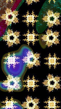 Kar Tanesi Simgesi. Siyah, kahverengi ve sarı renklerde izole edilmiş. Kar Tanesi Raster illüstrasyonu. Kış kar taneleri.