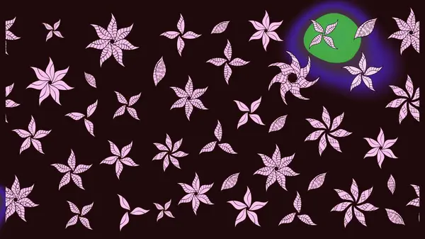 Şatafatlı bahar bahçesi dokusu. Raster illüstrasyonu. Kahverengi renkli çiçekler. Kahverengi renkte çiçek eskizi. Çiçek deseni.