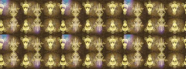 Lace Snowflakes 'in etnik kökü. Kumaş veya Duvar Kağıdı Tasarımı. Tekstil için Lacy Fashion Print. Stilize Çiçekler. Mandalas 'ın dekoratif dokusu. Raster illüstrasyonu. Halk Biçimi.