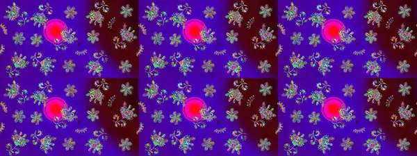 Mor renkli çiçekli çiçek deseni çiz. Suluboya tarzında mor renkte çiçekler.