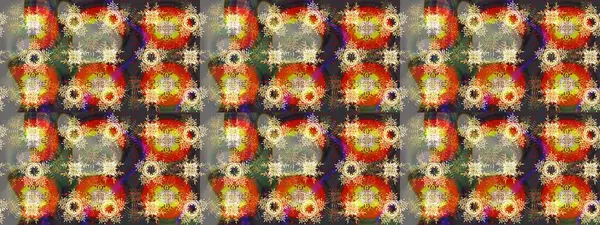 Raster illüstrasyonu. Gri, kahverengi ve kar taneli sarı renkler. Renkli arka planda izole tatlı kar taneleri.