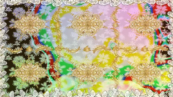 Klasik raster şablonu. Tarafsız ve altın desenli. Tekrarlayan ögelerle kusursuz soyut arkaplan.