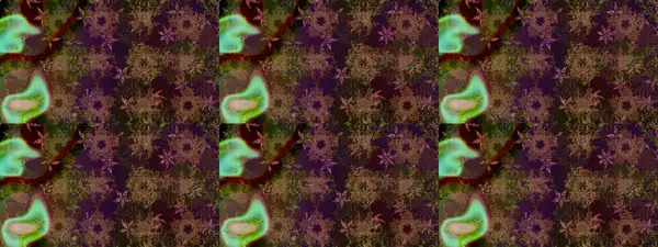 Kar tanelerinin soyut arkaplanlı Noel şablonu. Raster illüstrasyonu. Kahverengi ve yeşil renkler. Noel ve Yeni Yıl moda baskıları için tatil tasarımı.