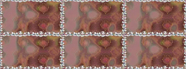 Vadinin çiçekleri kahverengi renklerde. Raster dikişsiz çiçek deseni.