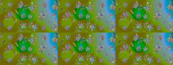 Taslak desenli, modaya uygun kumaş deseni. Raster illüstrasyonu. Düz Çiçek Elementleri Tasarımı. Renkli Bahar Teması eskiz kalıbı. Şirin çiçek elementleri..