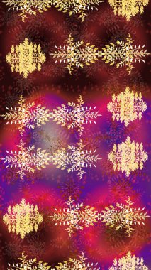 Renkli elementlerle Raster ilginç desen.