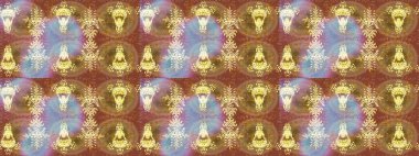 Güzel soyut kar tanesi raster tasarımı. Düz kar karalama ikonları, kar taneleri silueti noel afişi için altın renklerde, kartlar. Yeni yıl kar tanesi.