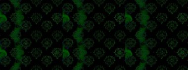 Raster düz çiçekleri pürüzsüz desen. Hediye ambalaj kağıdı, tebrik kartları, posterler ve pankart tasarımı. Çiçekler siyah, mavi ve yeşil renklerde.