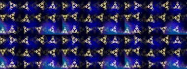 Noel mavisi, siyah ve menekşeler. Raster illüstrasyonu. Sihirli mavi, siyah ve mor tatil soyut arka plan yıldız ve düşen kar taneleriyle.