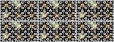 Raster illüstrasyonunda kusursuz çiçek deseni. Suluboya tarzında siyah renkte çiçekler.