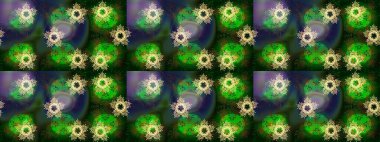 Kar tanesi rengarenk desen. Raster kar taneleri arka planda. Soyut kar taneleri arkaplanda izole edilmiş düz dizayn. Raster illüstrasyonu. Kar taneleri deseni.