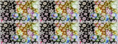 Sevimli çiçek desenli küçük çiçek. Dikişsiz Tony kumaş desen. Moda kumaş deseni. Raster illüstrasyon.