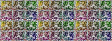 Vadinin çiçekleri tarafsız ve gri renklerde. Raster dikişsiz çiçek deseni.