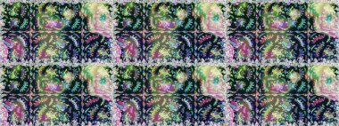 Kartlar, davetiyeler, tarih kartları ve daha fazlası için kullanılabilir. Tatlı suluboya, dikişsiz çiçek deseni. Büyük bir suluboya çiçek seti..