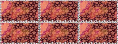 Kusursuz desenli, modaya uygun kumaş deseni. Şirin çiçek elementleri. Renkli Bahar Temalı Kusursuz Arkaplan. Düz Çiçek Elementleri Tasarımı. Raster illüstrasyonu.