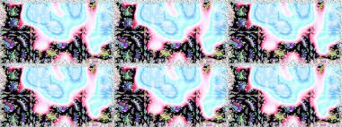 Raster illüstrasyonunda kusursuz çiçek deseni. Düz Çiçek Elementleri Tasarımı. Tarafsız ve siyah renklerde çiçekler. Renkli Bahar Teması Kusursuz Arkaplan.