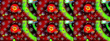 Moda baskıları için zarif bir şablon. Küçük çiçekte güzel bir desen. Robot resim. Çiçekli bahar çiçekleri. Motley illüstrasyonu. Küçük renkli çiçekler..