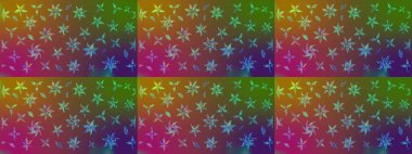 Retro tekstil tasarım koleksiyonu. El çizimi çiçek unsurları olan soyut çizim raster deseni. 1950-1960 motifleri. Kahverengi üzerine kahverengi. Çiçekli ipek eşarp..