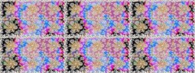 Kusursuz oryantal klasik altın desen. Tarafsız renklerde altın tekrarlayan elementler içeren Raster soyut arkaplanı.