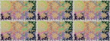 Çiçek süsü kumaş deseni, cam, çiçek desenli altın elementli, nötr renklerde metal. Klasik raster altın pürüzsüz desen.