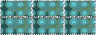 Robot resim tarzı mavi renkler. Raster illüstrasyonu. Şirin karalama çiçekleri olan kusursuz çiçek desenleri. Raster illüstrasyonu. El yapımı çiçek ve bitki koleksiyonu.